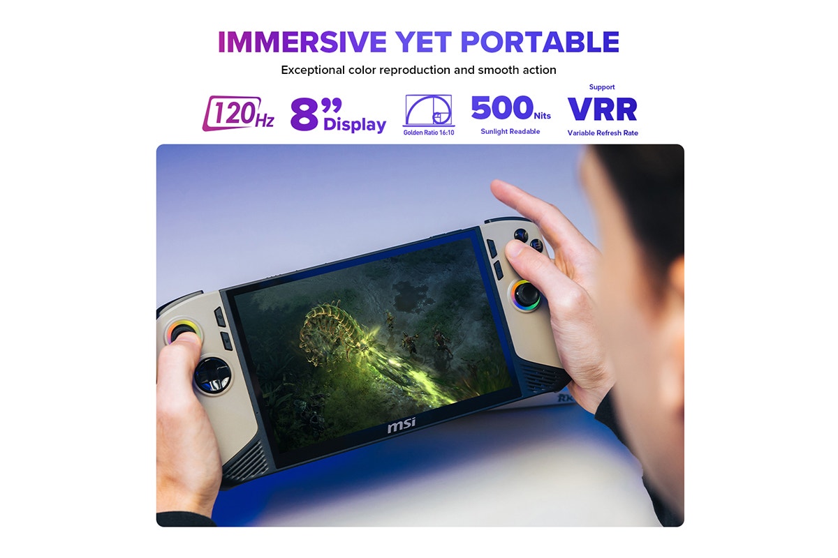 MSI Claw 8 AI+ 8" FHD Touchscreen 120Hz Handheld Gaming Console - Core Ultra 7 (1TB)