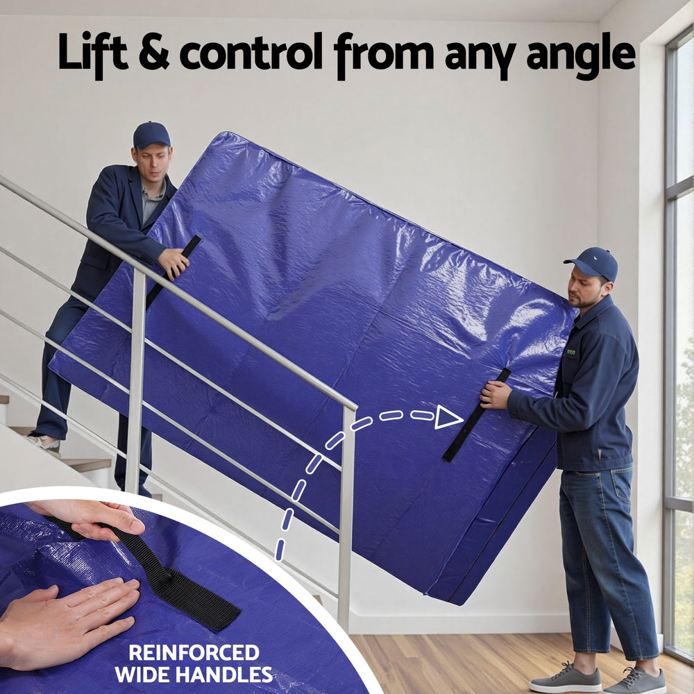 Artiss Mattress Bag King - Heavy-Duty Waterproof Storage Dust Cover 160gsm PE - SuperSaverAU - view 6