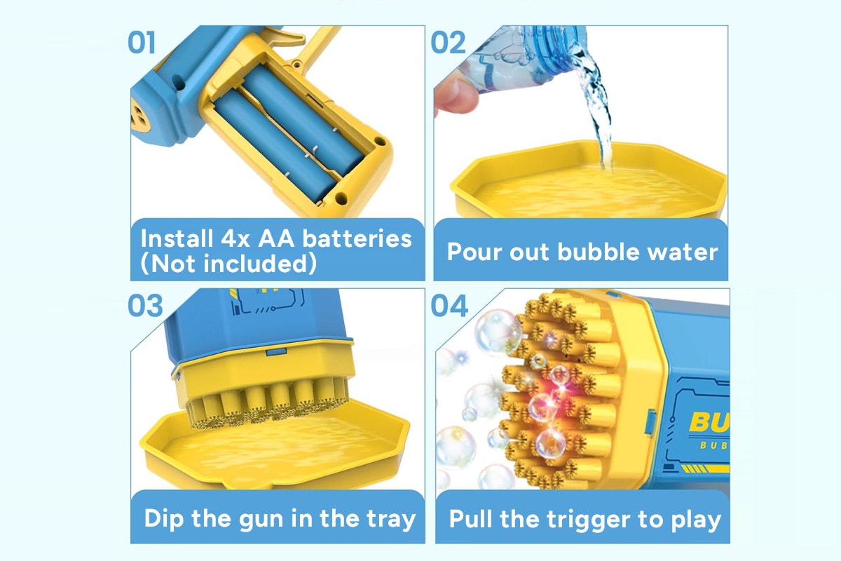 Kids Bubble Gun (2 Pack)