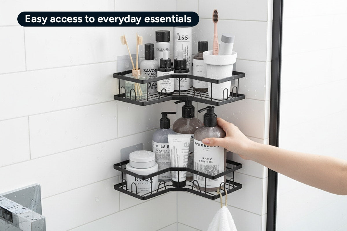 Adhesive Corner Shower Caddy (2 Pack)