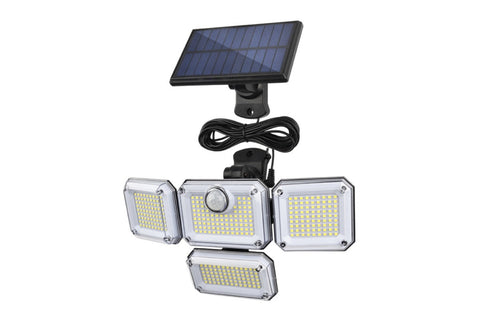 4-Headed Outdoor Solar Motion Sensor Light (333 LED)