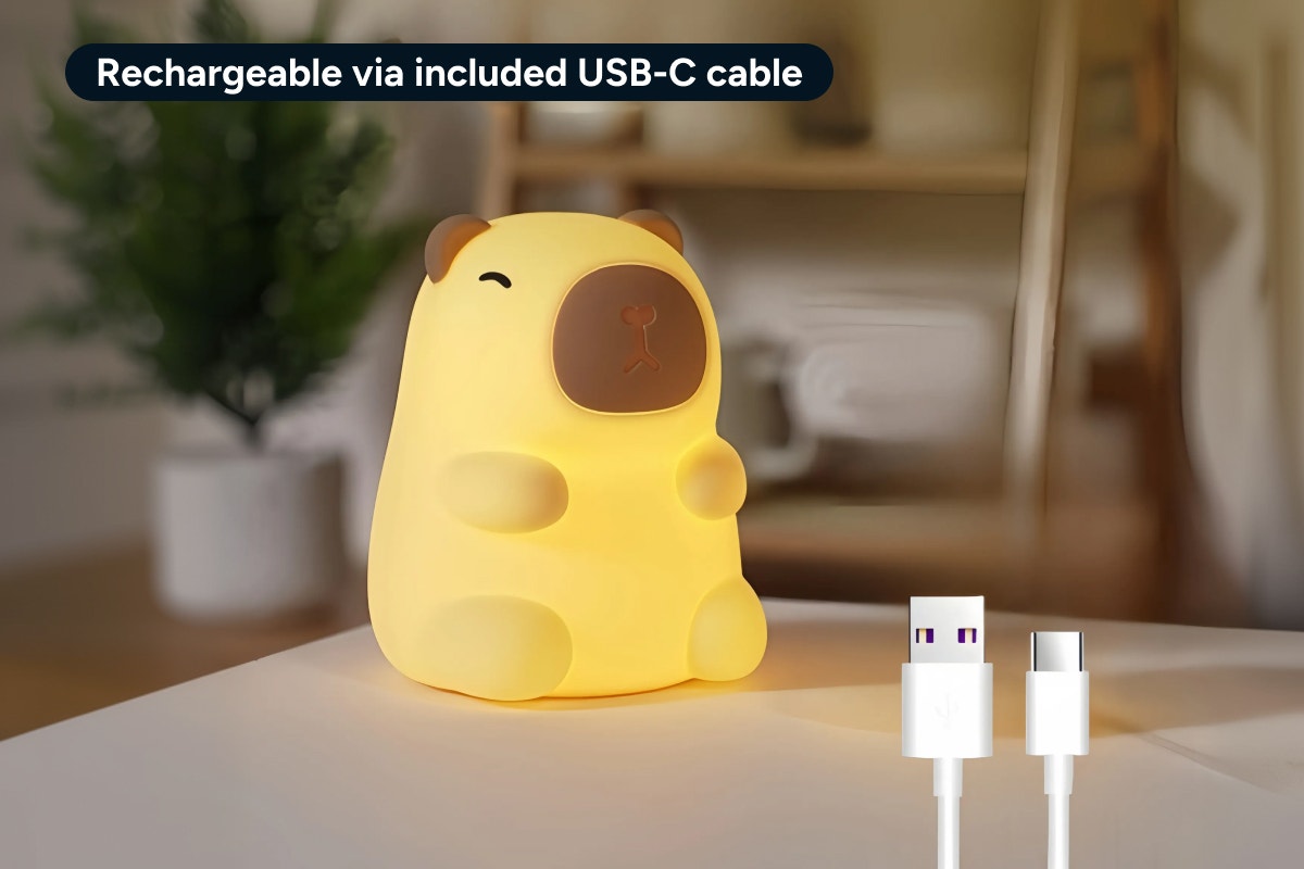Rechargeable Soft Capybara Night Light