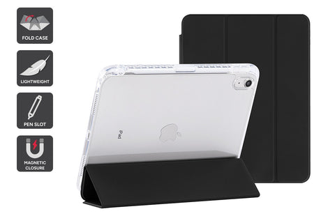 Slim Folio Stand Case for iPad (A16) 10th & 11th Gen (Black)