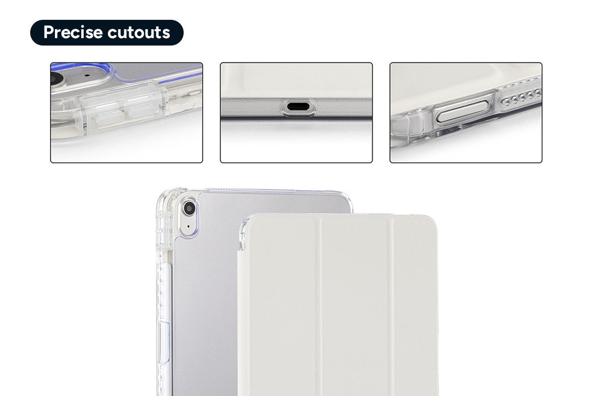 Slim Folio Stand Case for iPad (A16) 10th & 11th Gen (White)
