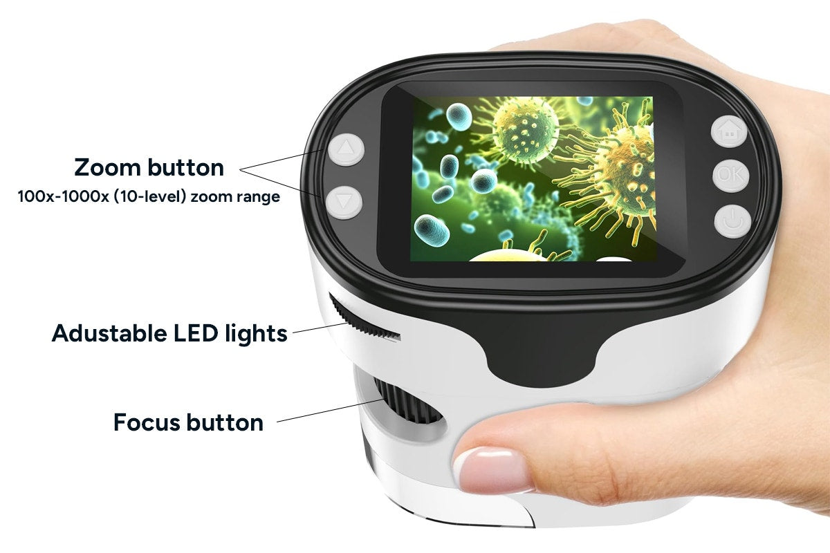 Kids Portable Handheld Microscope with Memory Card