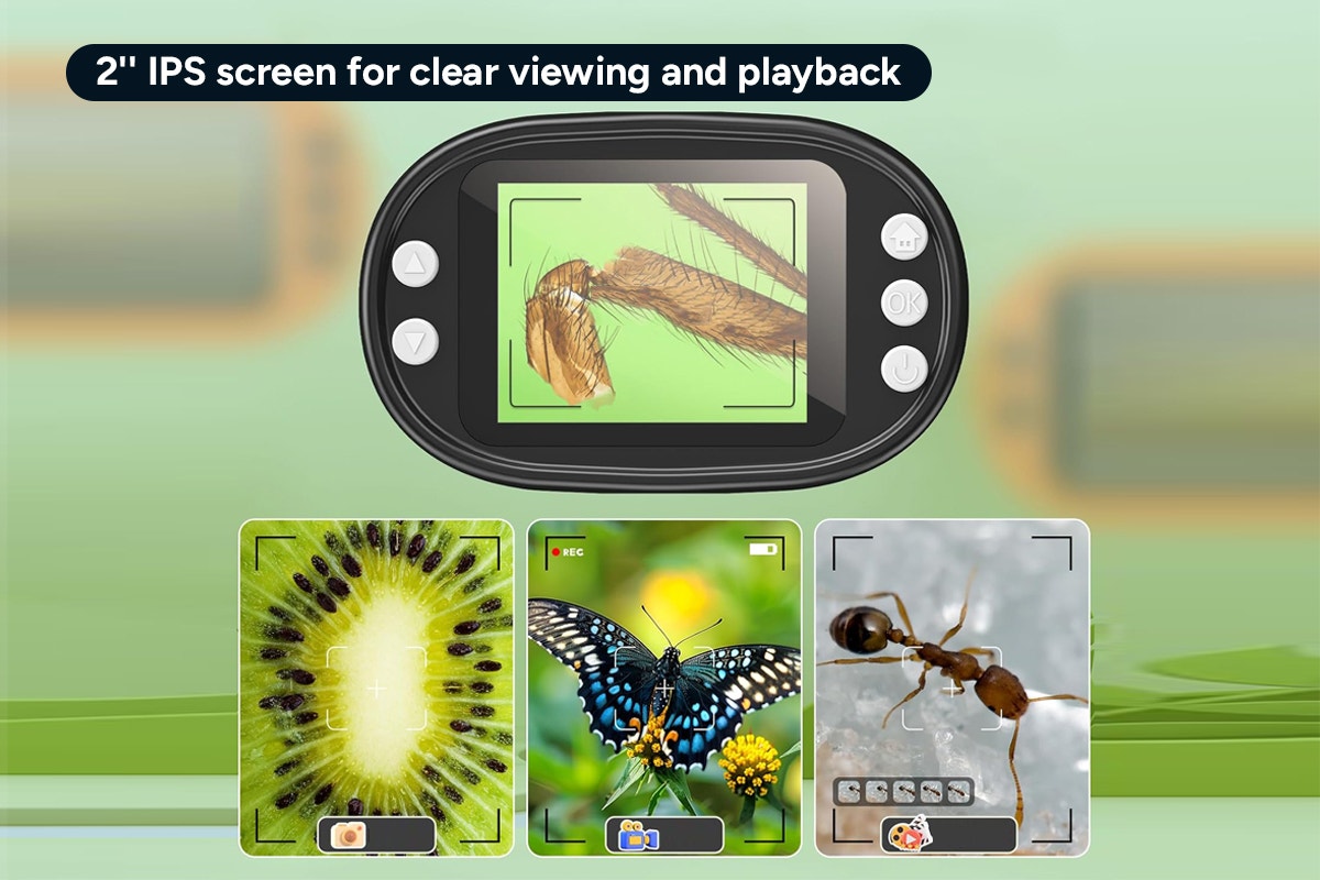 Kids Portable Handheld Microscope with Memory Card