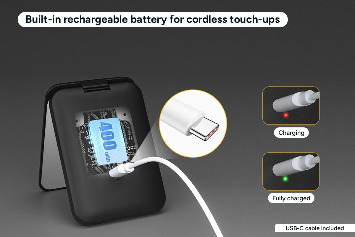 Rechargeable LED Compact Mirror (2 Pack)