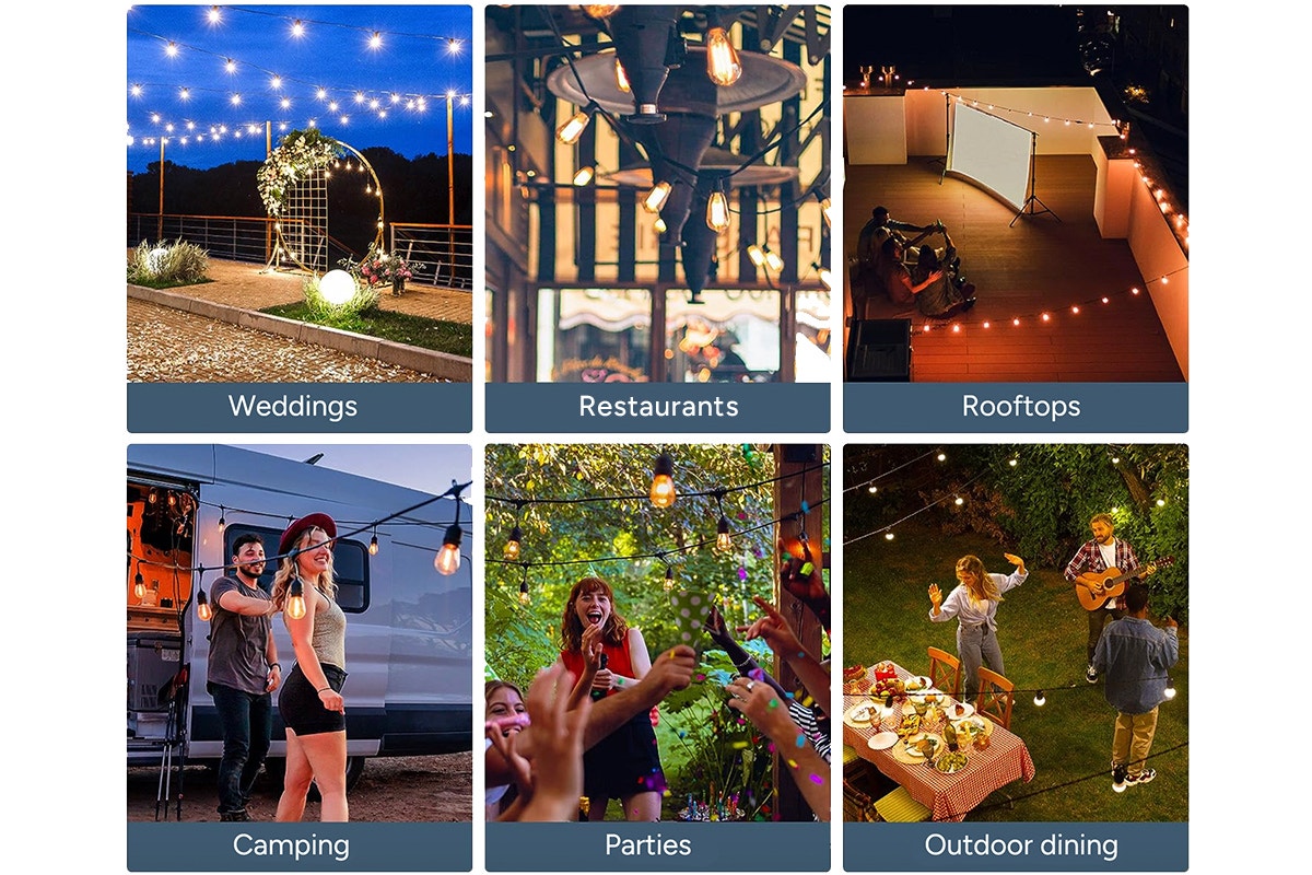 Outdoor 14.6m LED String Lights