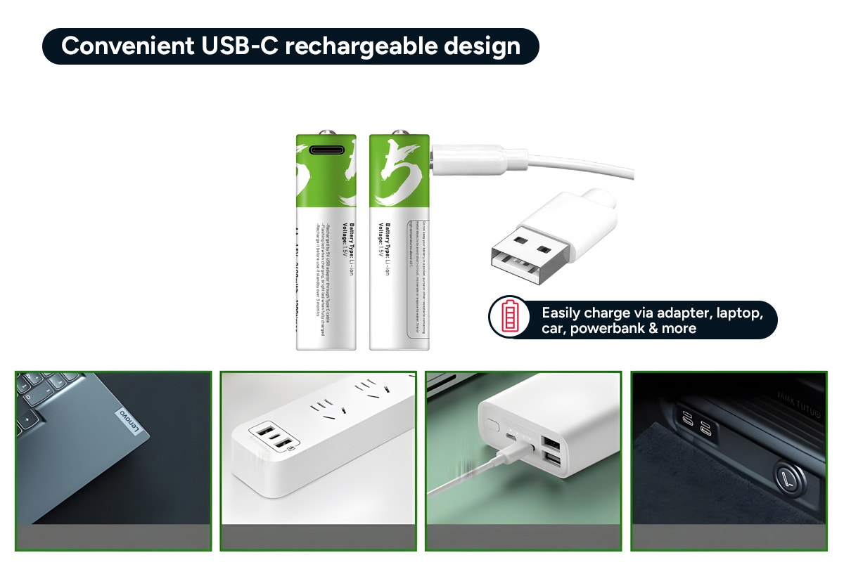 Rechargeable Lithium-Ion AA Batteries - 4 Pack - SuperSaverAU - view 5