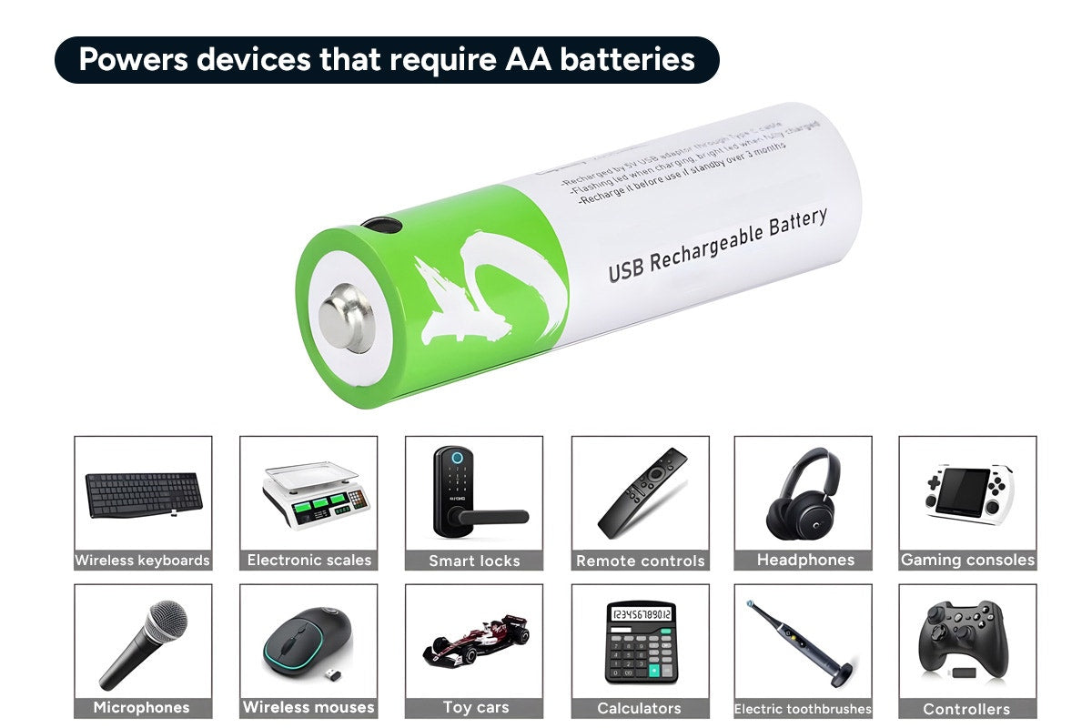 Rechargeable Lithium-Ion AA Batteries - 4 Pack - SuperSaverAU - view 6