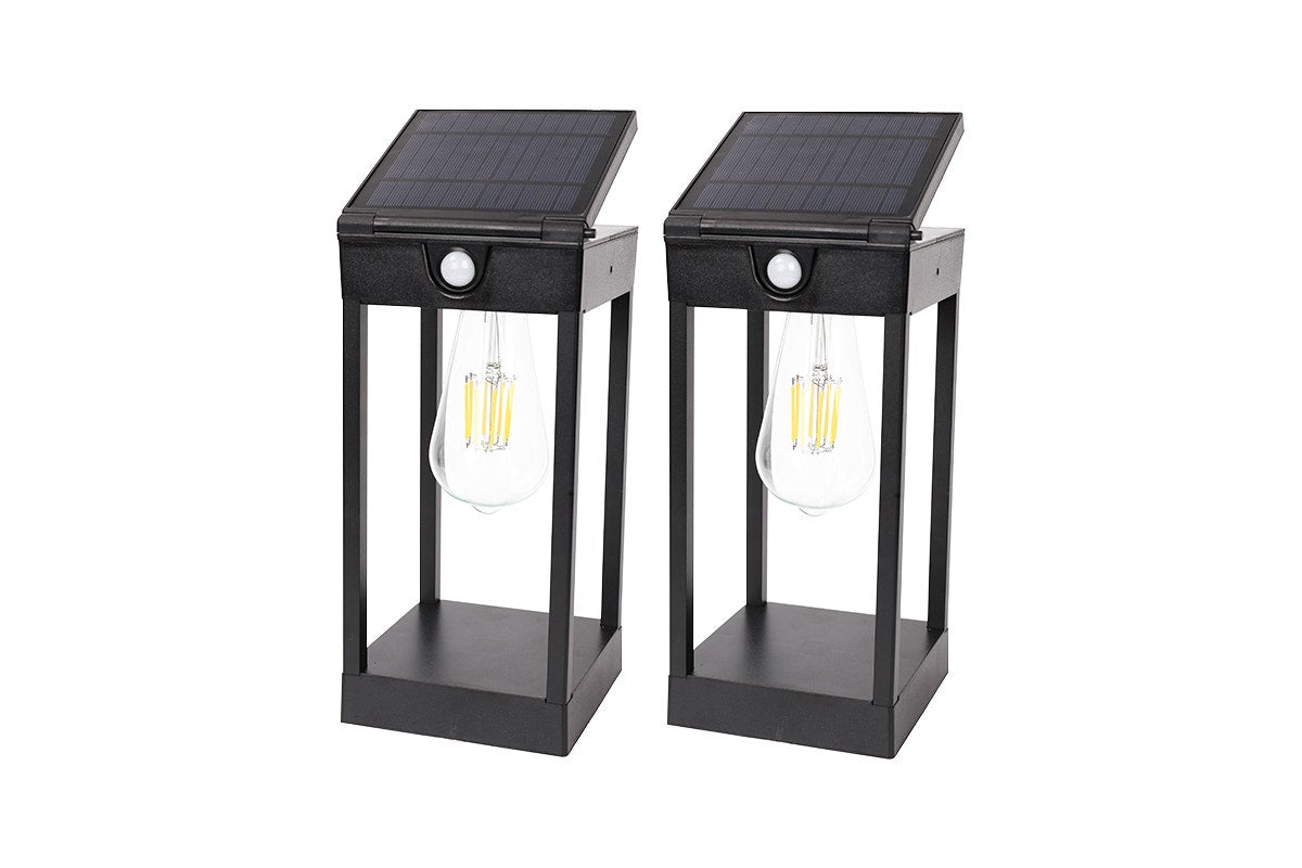 Solar Wall Sconce Light with Bulb (2 Pack)