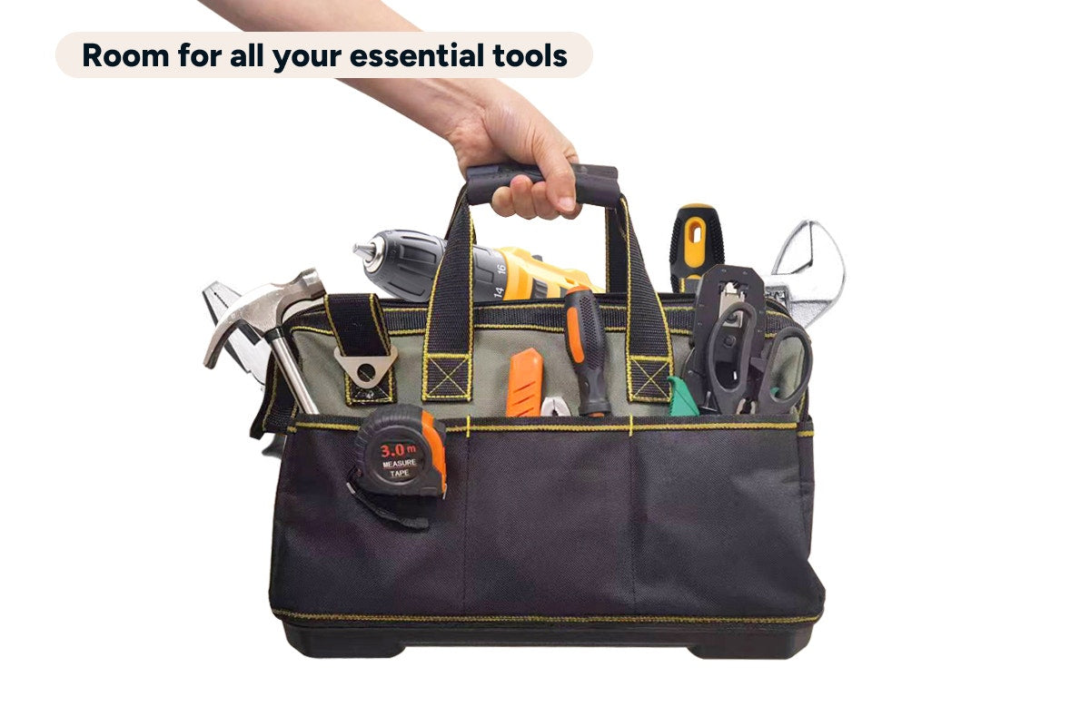 Heavy Duty 410mm Hard Base Tool Bag