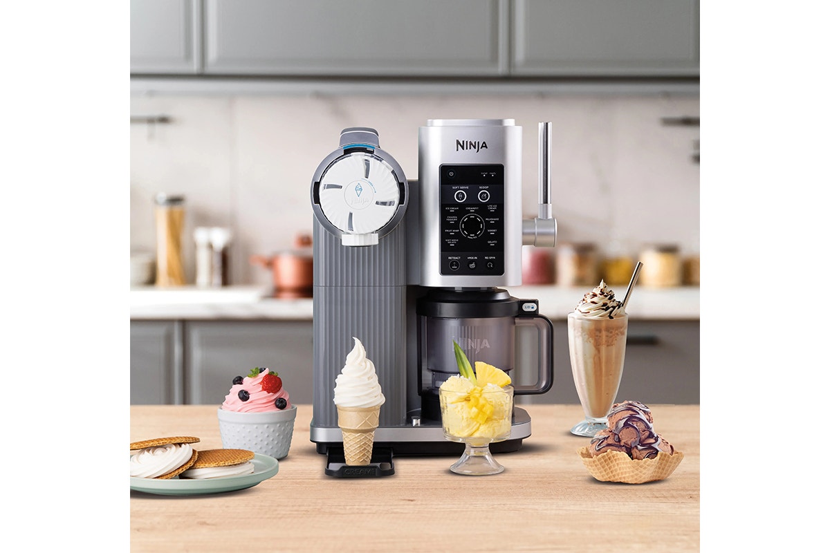 Ninja Swirl by CREAMi Soft Serve and Ice Cream Machine (Platinum Silver)