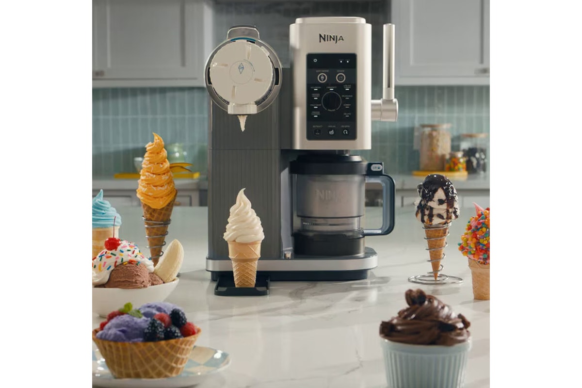 Ninja Swirl by CREAMi Soft Serve and Ice Cream Machine (Platinum Silver)