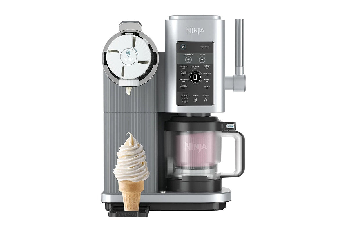 Ninja Swirl by CREAMi Soft Serve and Ice Cream Machine (Platinum Silver)