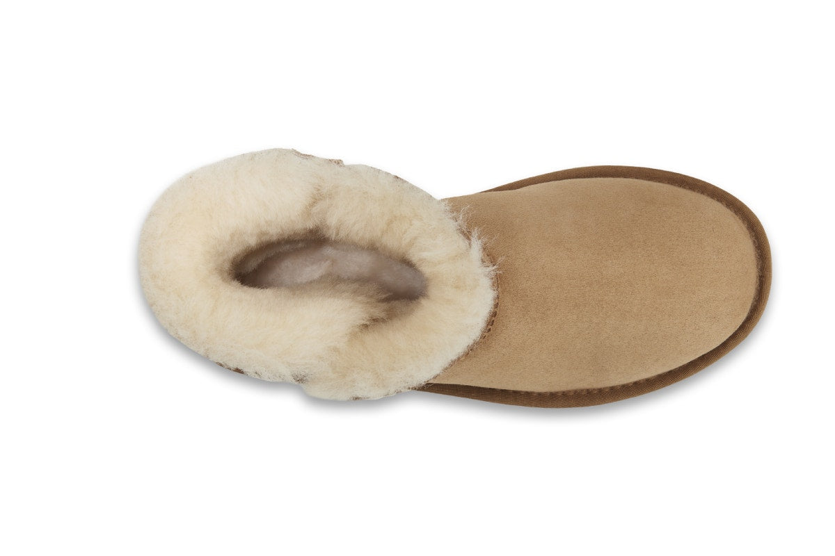UGG Outback Premium Australian Sheepskin Short Button Boot (Chestnut, Size 13M/14W US)