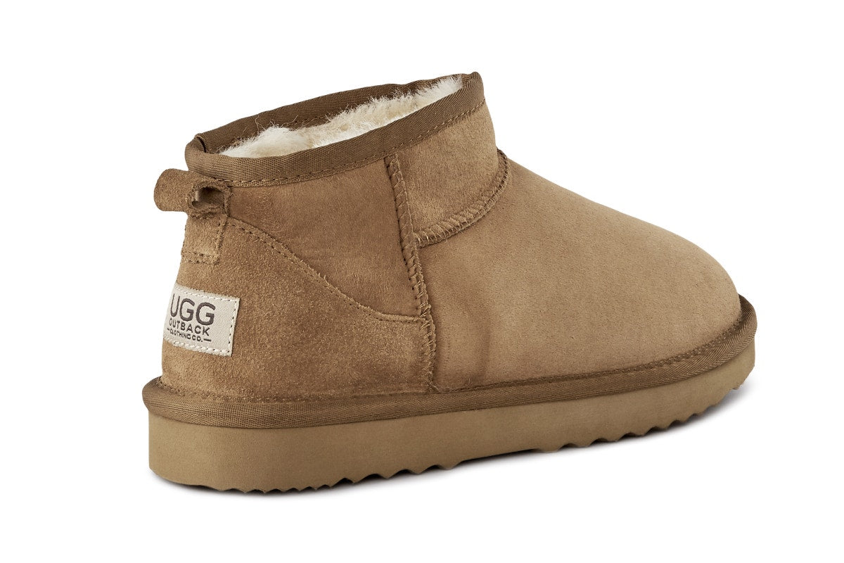 UGG Outback Premium Australian Sheepskin Ultra Mini Boot (Chestnut, Size 8M/9W US)