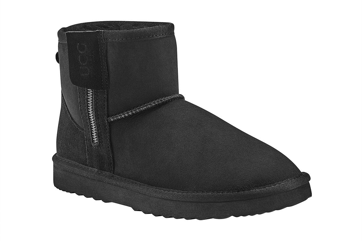 UGG Outback Premium Australian Sheepskin Zip Classic Boot (Black, Size 13M/14W US)