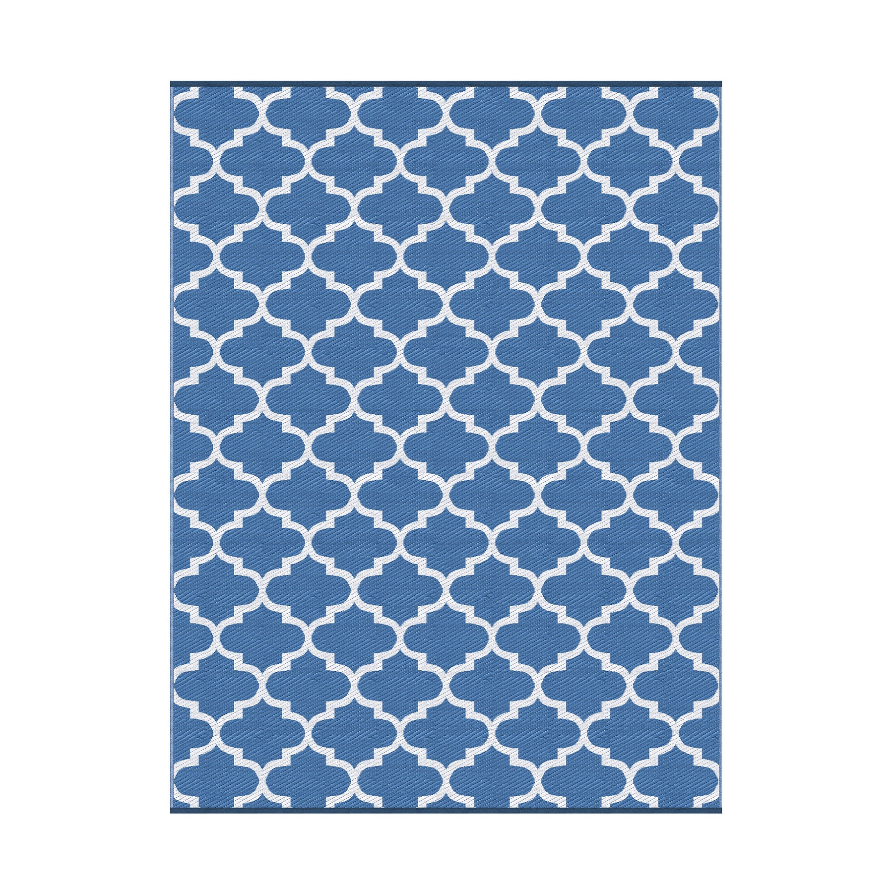 Gardeon Reversible Outdoor Rug – Blue 274 x 366cm with Carry Bag
