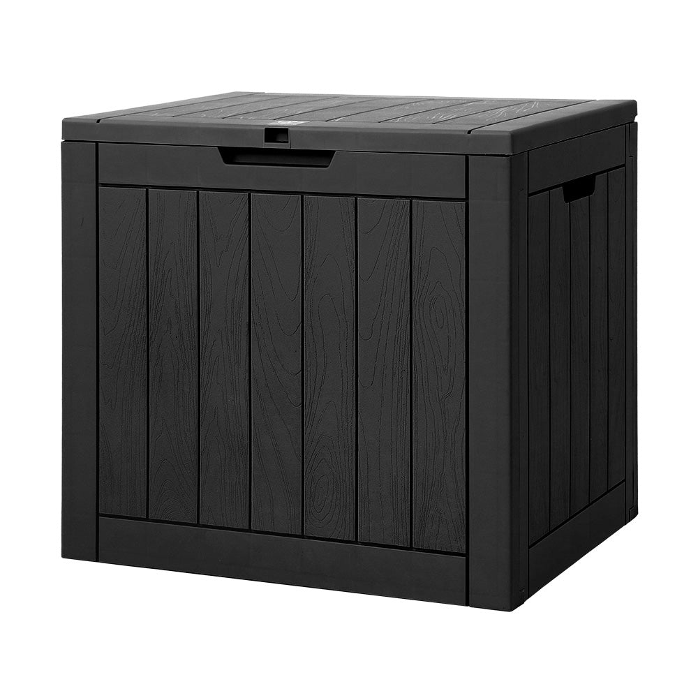 Gardeon Outdoor Storage Box 118L Container Lockable Garden Toy Tool Shed Black - SuperSaverAU - view 7