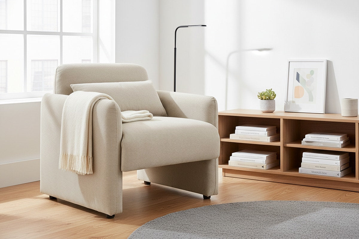 Ovela Asher Accent Chair (Light Brown)