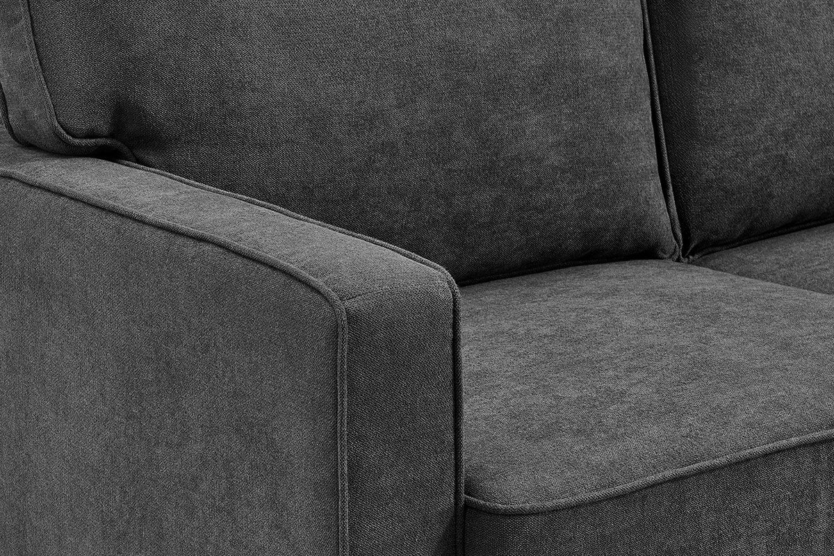 Ovela Atlas 5 Seater Modular Sofa with Reversible Chaise (Dark Grey)
