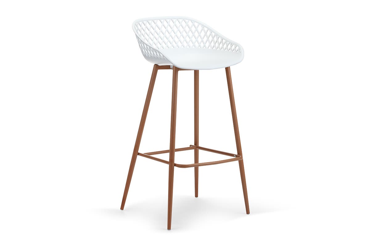 Ovela Set of 2 Leerdam Bar Stools (White)