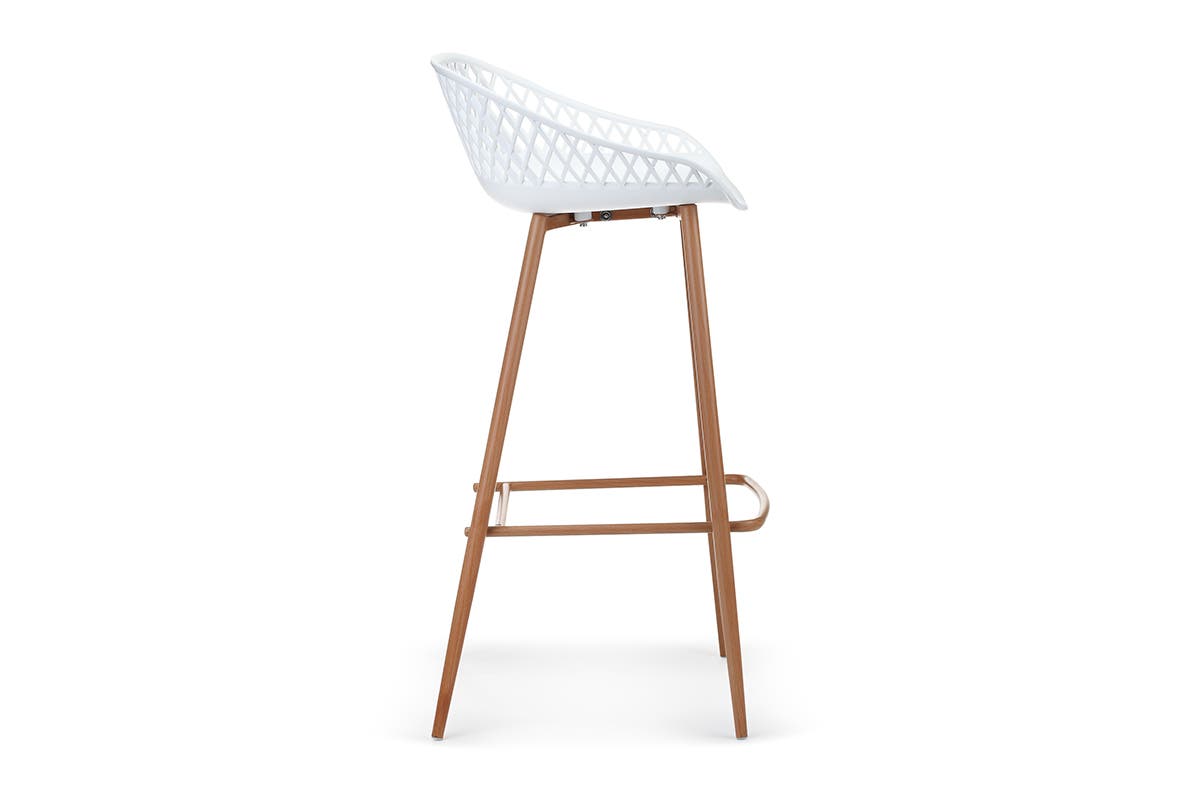 Ovela Set of 2 Leerdam Bar Stools (White)
