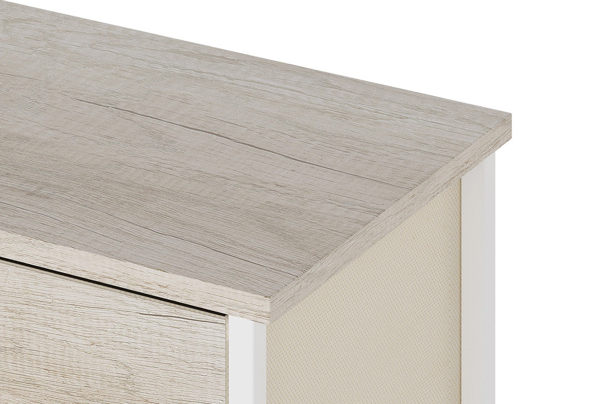 Ovela 3 Drawer Nightstand Bedside Table - Wood Grain White Oak - SuperSaverAU - view 6
