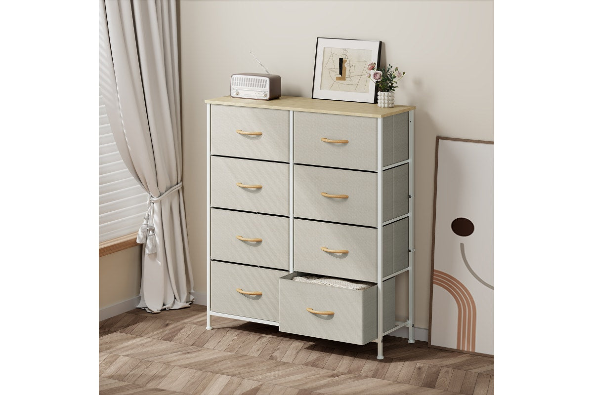 Ovela 8 Drawer Storage Chest (Beige)