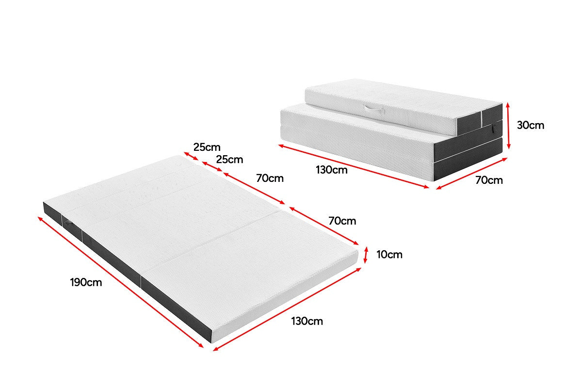 Ovela Folding Sofa Bed Mattress (White, Double)