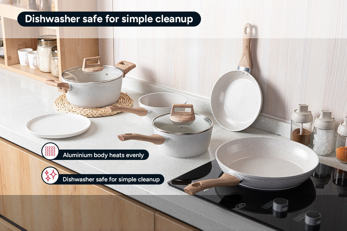 Ovela 5 Piece Granite Non-Stick Induction Cookware Set