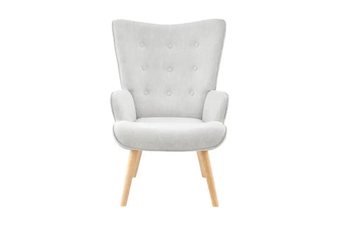 Ovela Henry High Back Armchair - Light Grey - SuperSaverAU - view 1