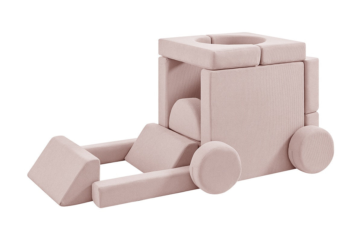 Ovela 14 Piece Modular Double Kids Play Sofa (Pink)