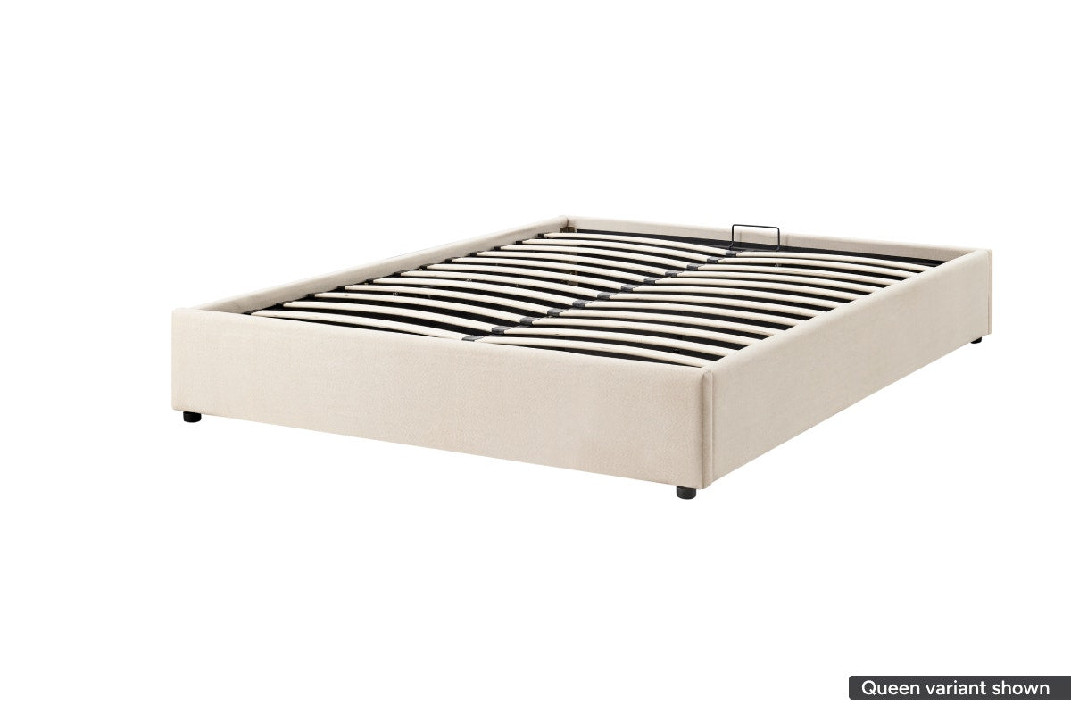 Ovela Parker Gas Lift Bed Frame (Beige, King)