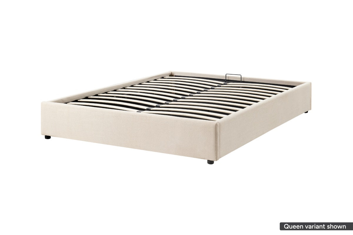 Ovela Parker Gas Lift Bed Frame (Beige, King)