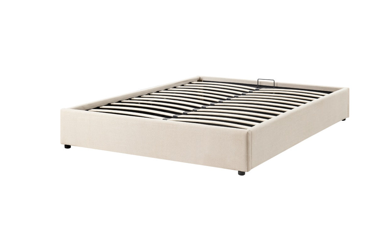 Ovela Parker Gas Lift Bed Frame - Beige, Queen - SuperSaverAU - view 4