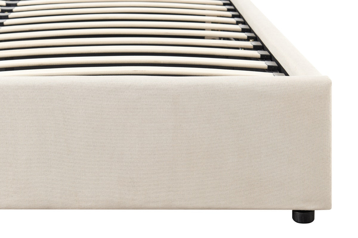 Ovela Parker Gas Lift Bed Frame - Beige, Queen - SuperSaverAU - view 7