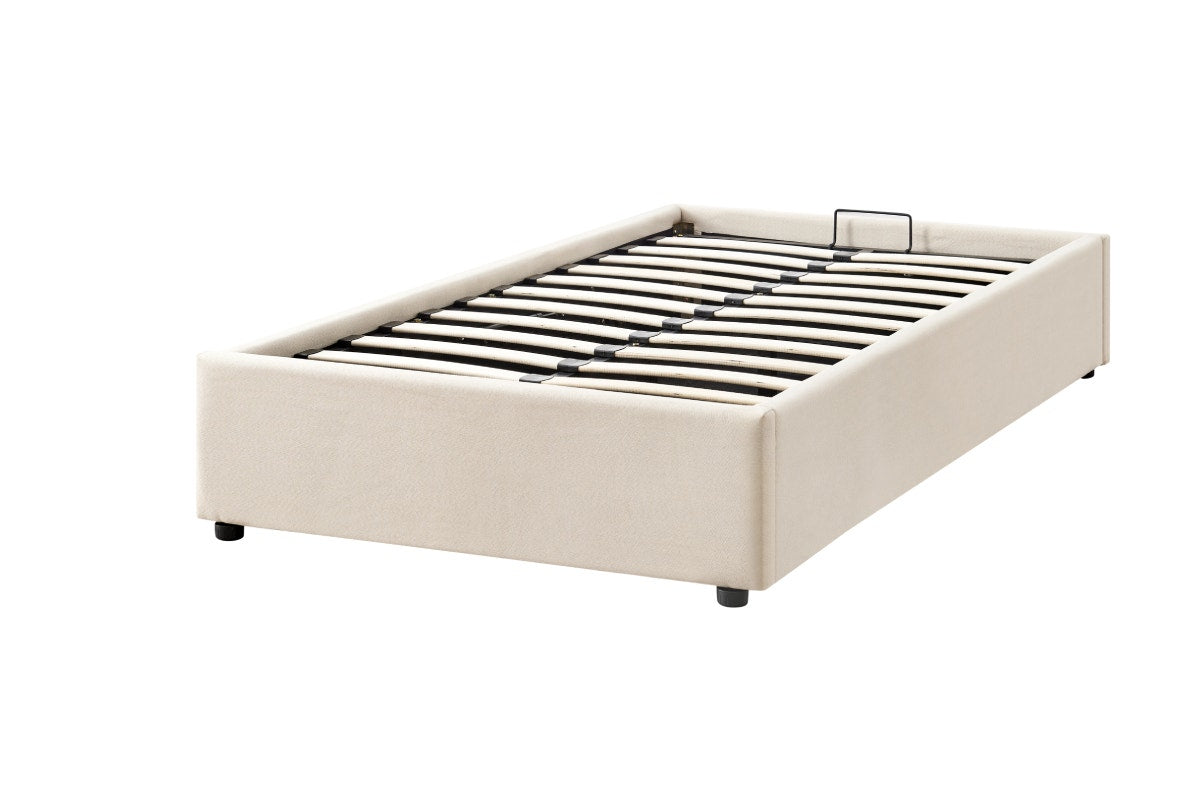 Ovela Parker Gas Lift Bed Frame (Beige, Single)