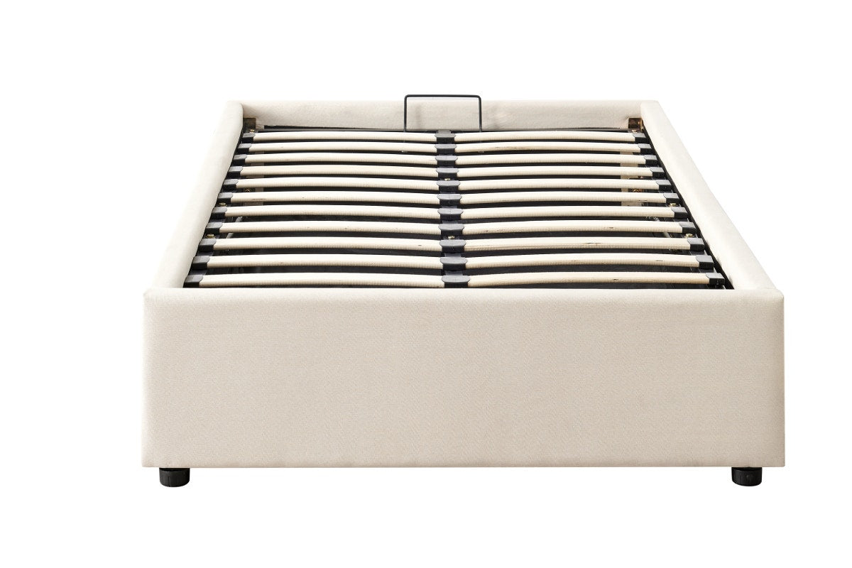 Ovela Parker Gas Lift Bed Frame (Beige, Single)