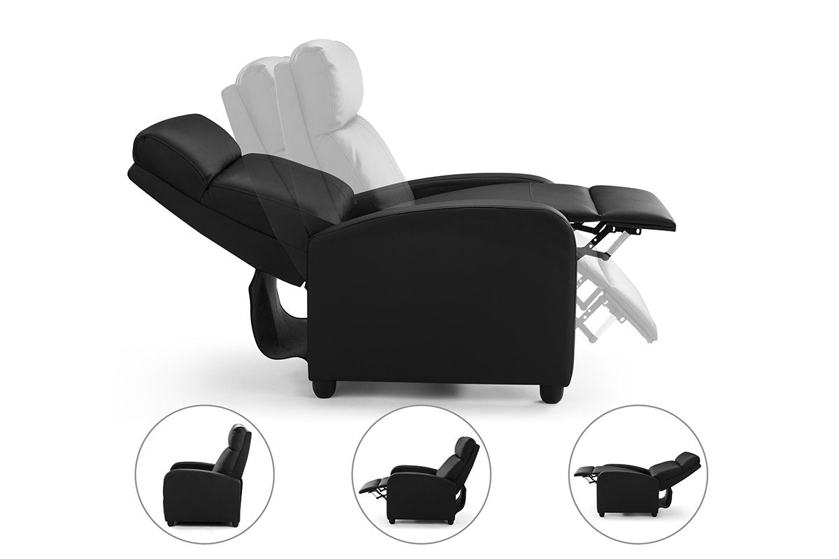 Ovela PU Leather Recliner Chair (Black)