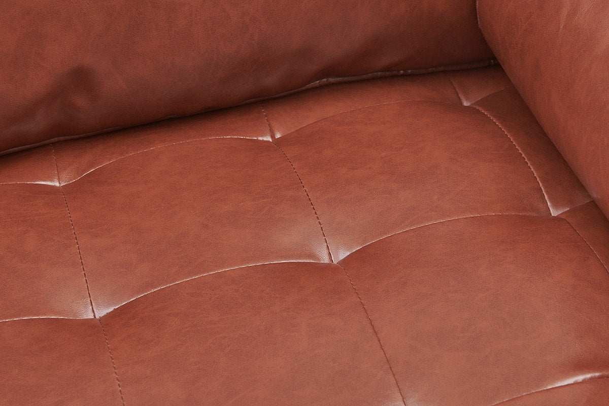 Ovela Stockholm Faux Leather Armchair (Tan, PU Leather)