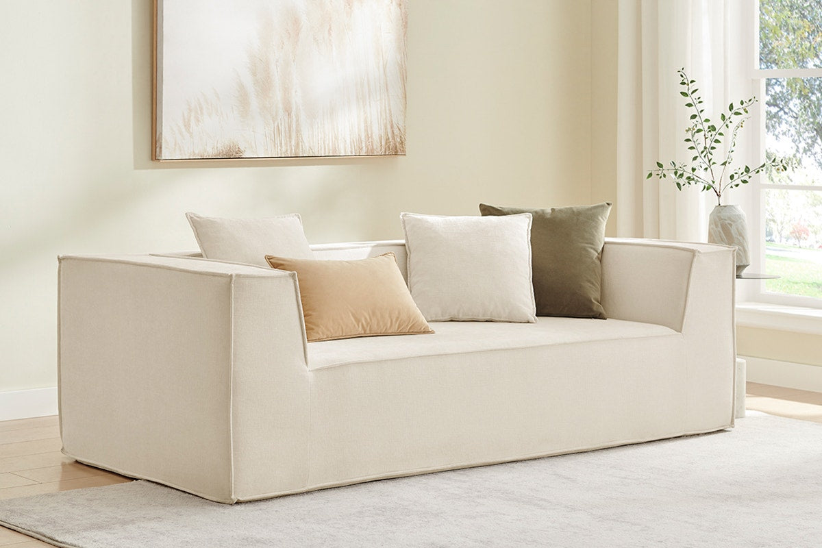 Ovela Softly 2 Seater Compressed Sofa (Cream)