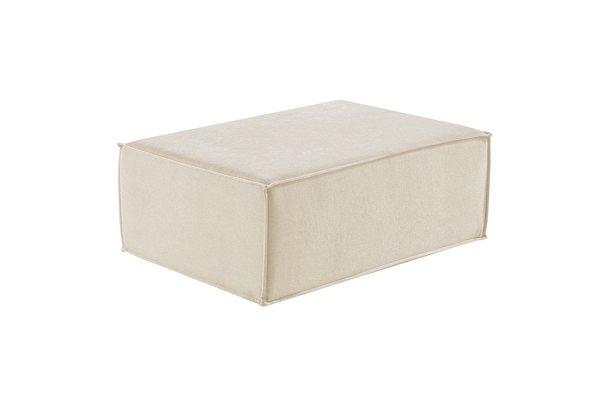 Ovela Softly 3 Seater Modular Sofa with Ottoman (Cream)