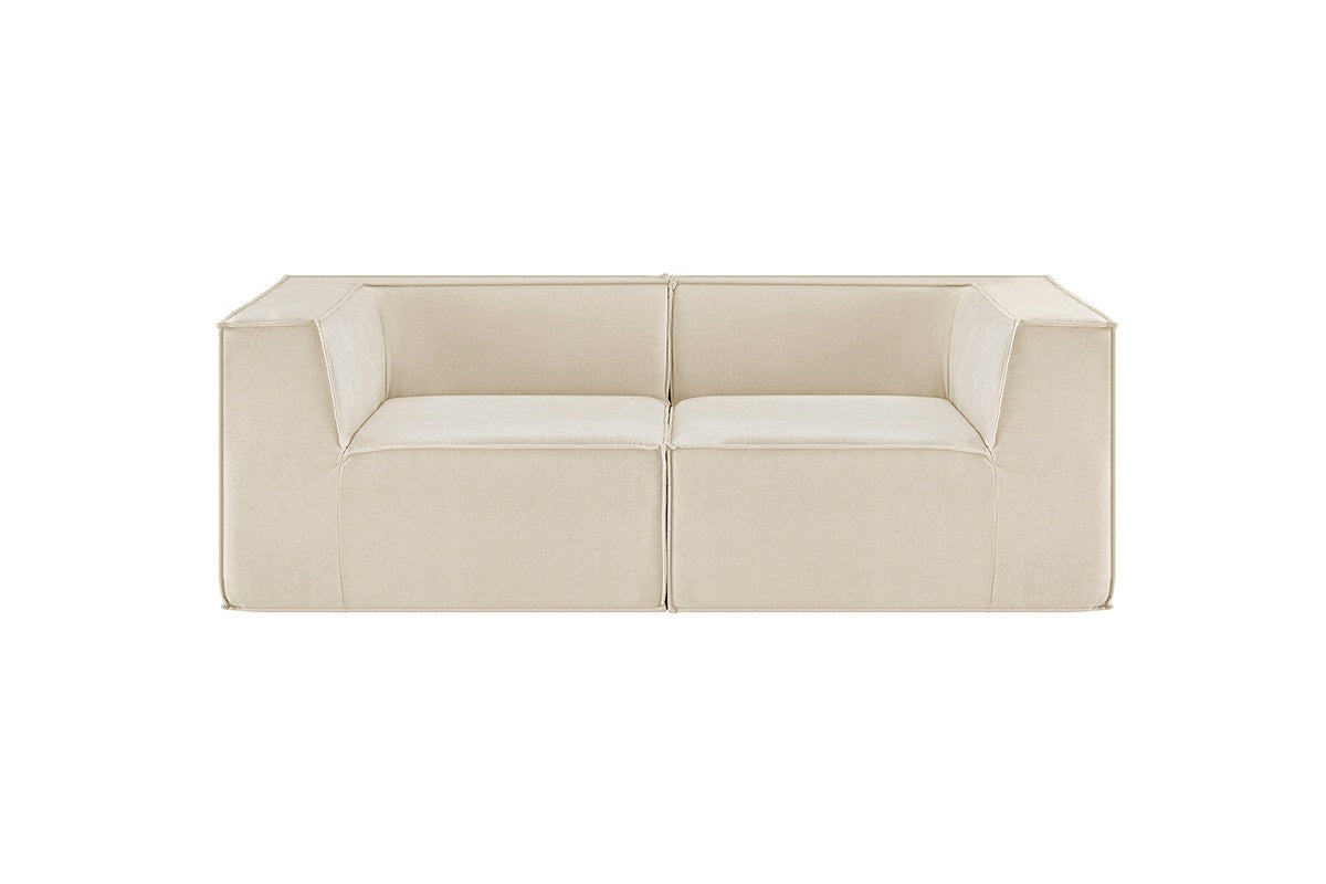 Ovela Softly 3 Seater Modular Sofa with Ottoman (Cream)