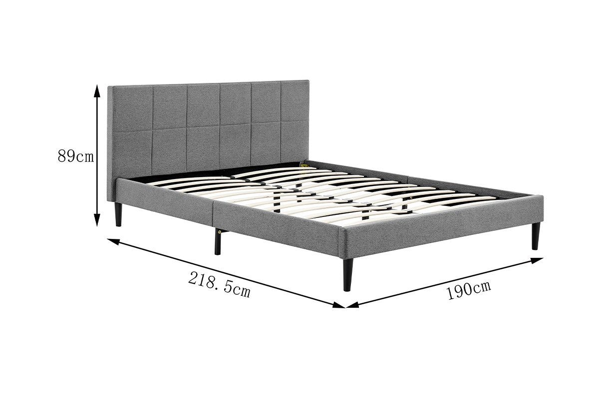 Ovela Theodore Bed Frame (Charcoal; King)