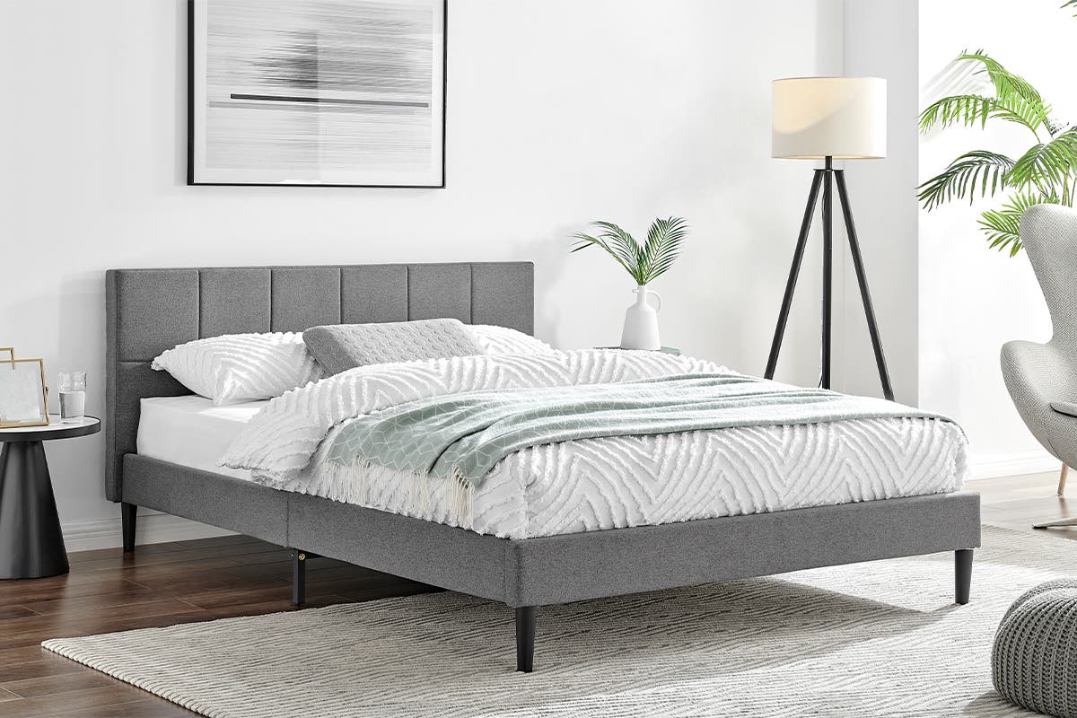 Ovela Theodore Bed Frame - Charcoal, Queen