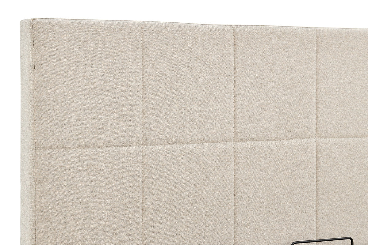 Ovela Theodore Gas Lift Bed Frame - Double Beige - SuperSaverAU - view 7