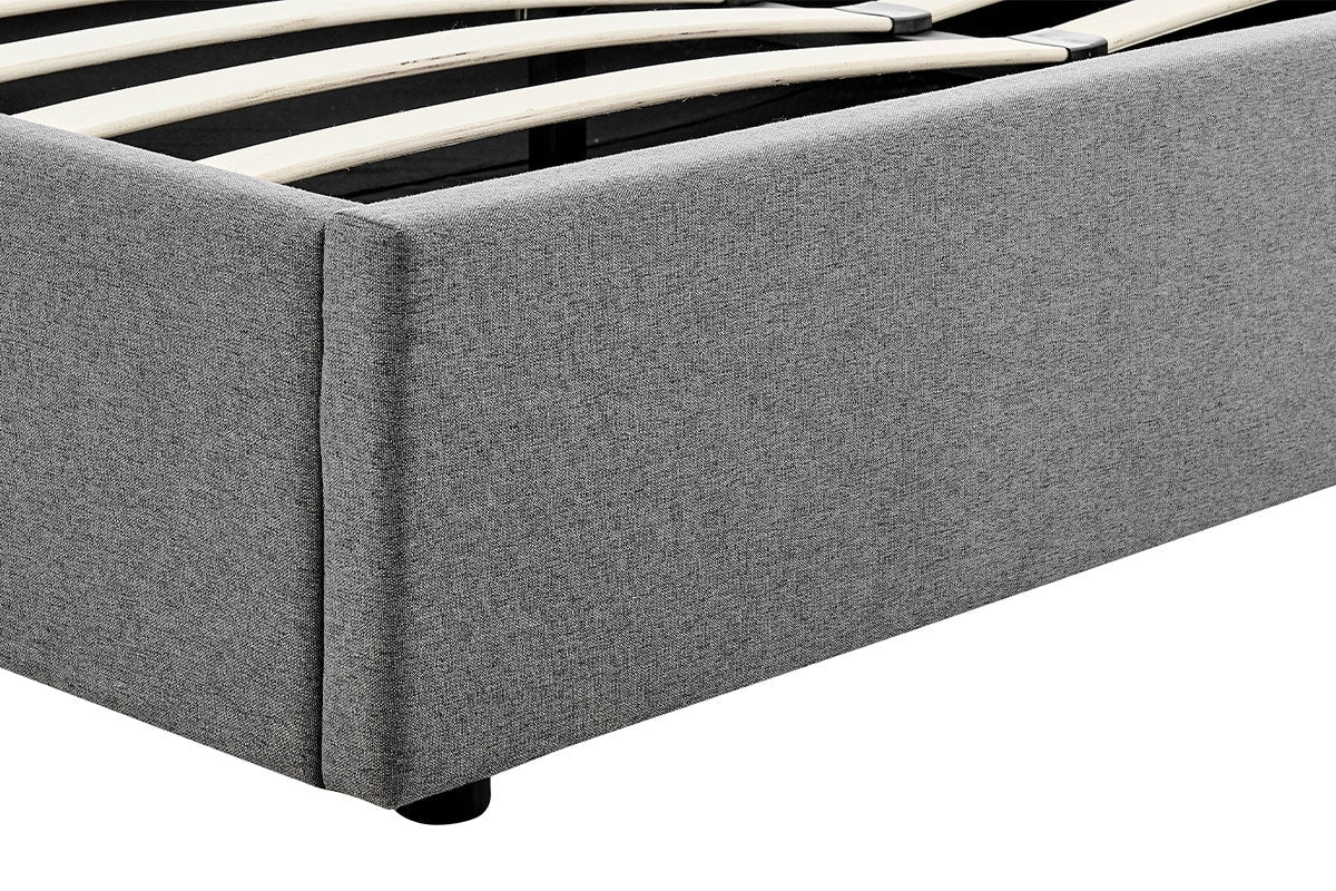 Ovela Theodore Gas Lift Bed Frame (Double Charcoal)