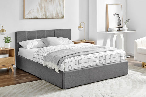 Ovela Theodore Gas Lift Bed Frame (Double Charcoal)